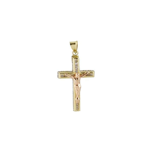 14K Italian Gold Jesus on the Cross Pendant