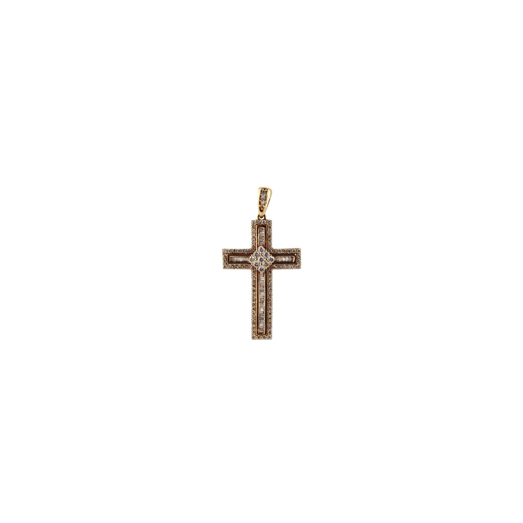 Baguettes Diamond Cross Pendant