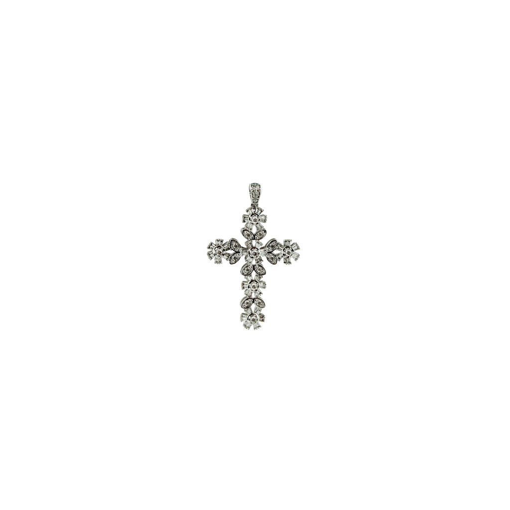 Baguettes Diamond Cross Pendant
