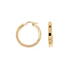 14K Italian Gold Sequined Hoop Earrings