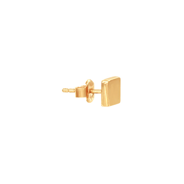 14K Italian Gold Square Stud Earrings