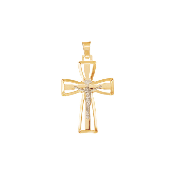 14K Italian Gold Jesus on the Cross Pendant