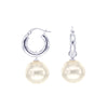 White South Sea Pearls Hoop Drop Earrings