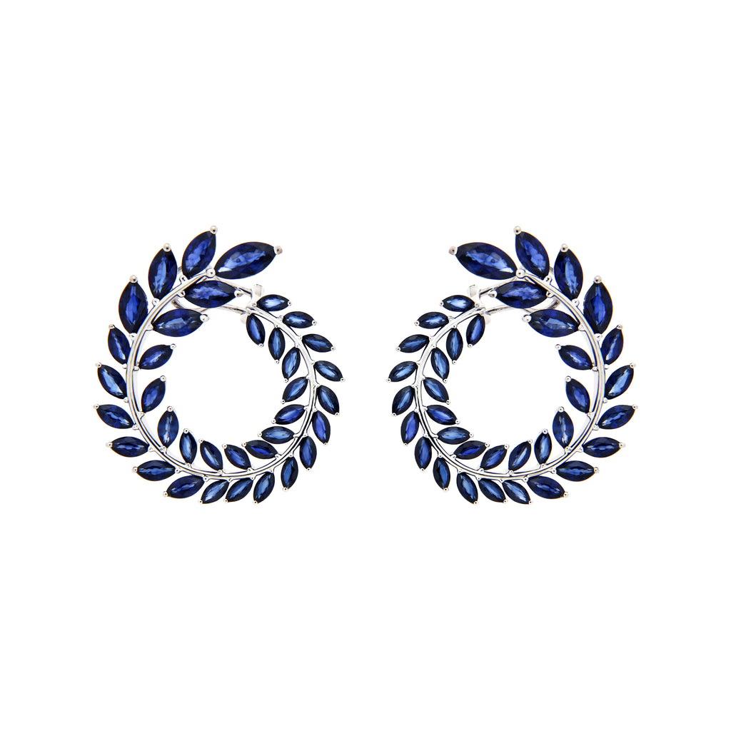 Sapphire Arch Earrings