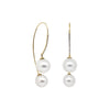 Long Curve Pearl Ends Earrings