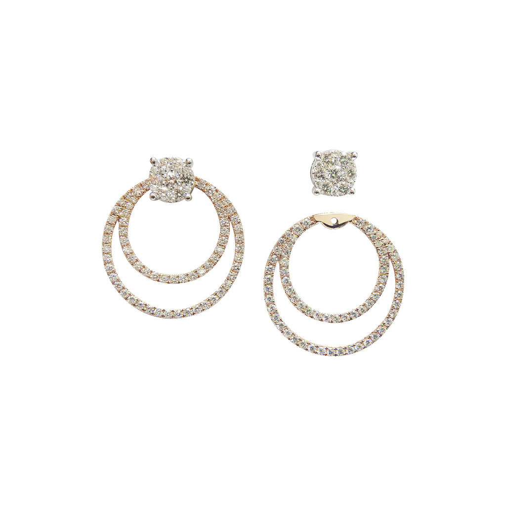 Two-Way Wear Diamond Earrings
