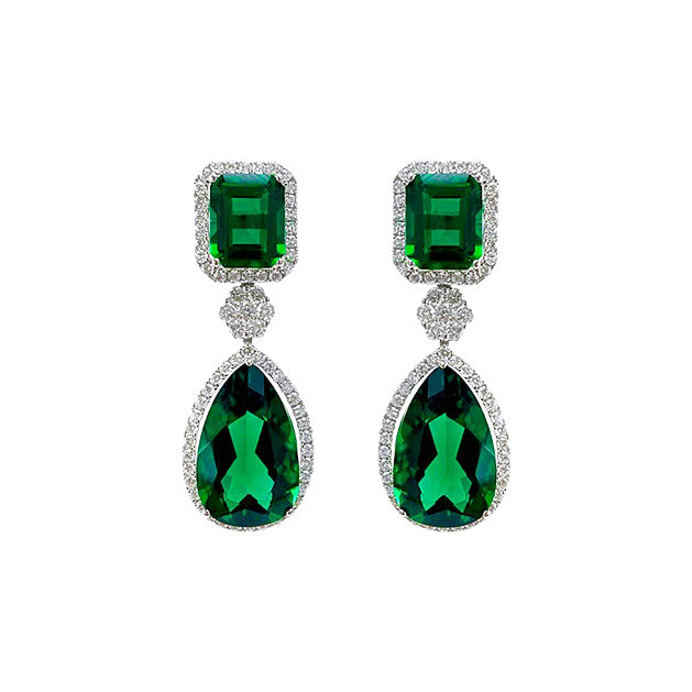 Splendor of Emeralds Drop Earrings