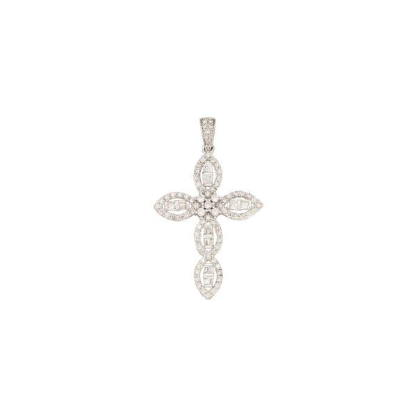Cross Diamond Pendant in 18K White Gold