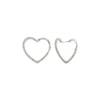 Happy Heart Diamond Hoop Earrings