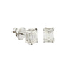 GIA Emerald-Cut Diamond Stud Earrings