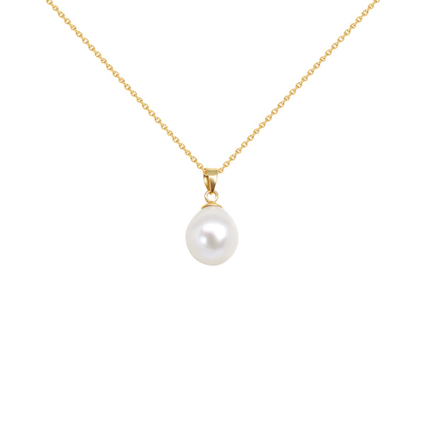 Forever Opulent Gold and Pearl Drop Necklace