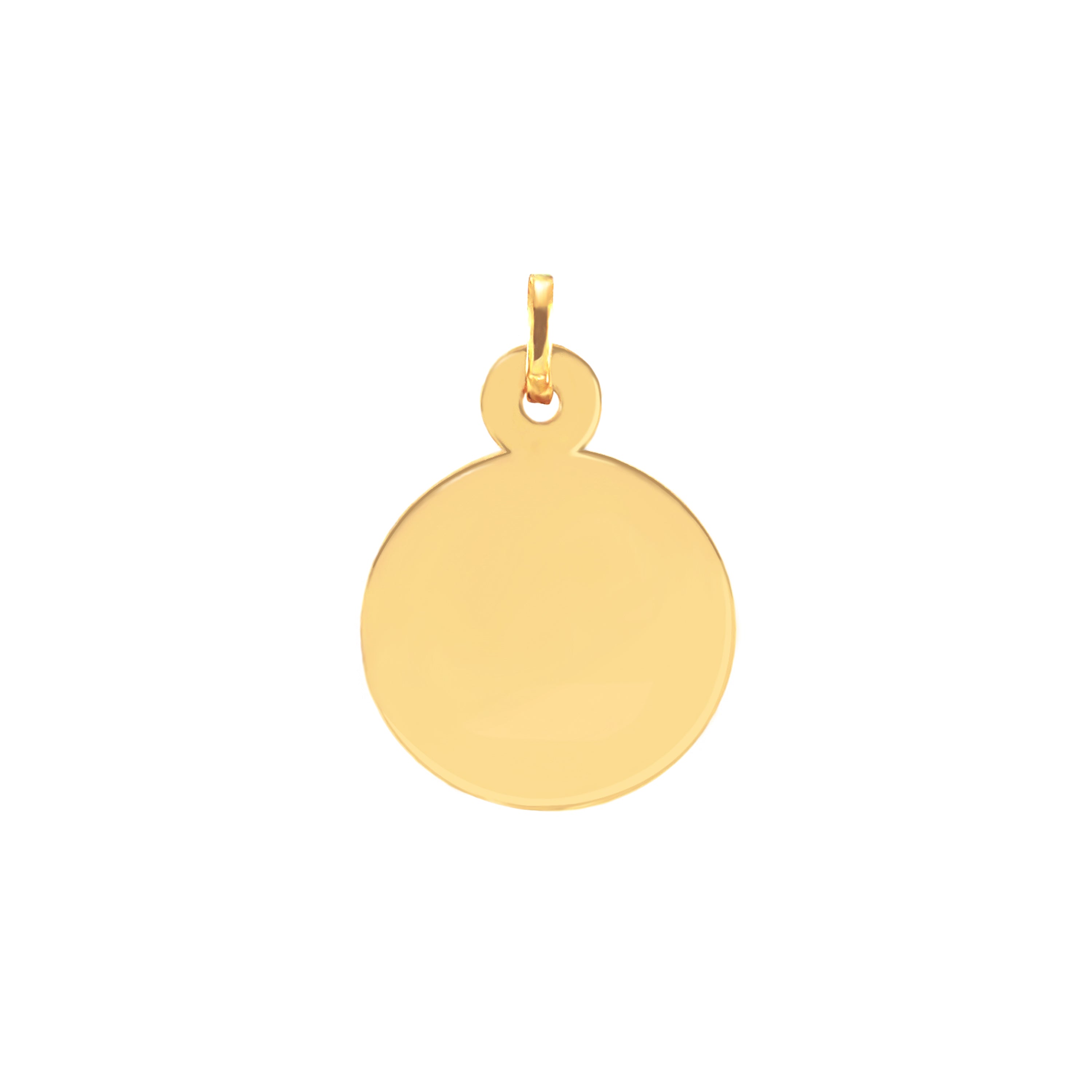 Naomi Yellow Gold Disc Pendant