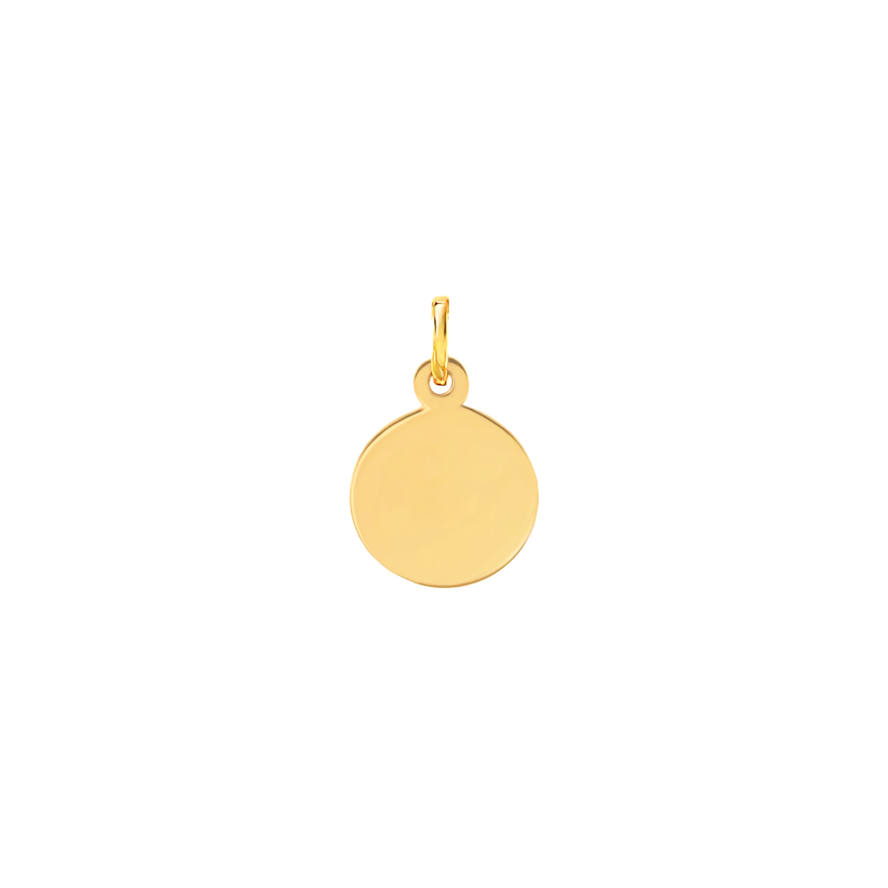 Anastasia Yellow Gold Disc Pendant