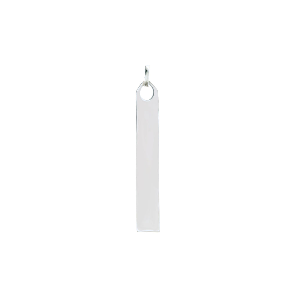 Olivia White Gold Vertical Bar Pendant