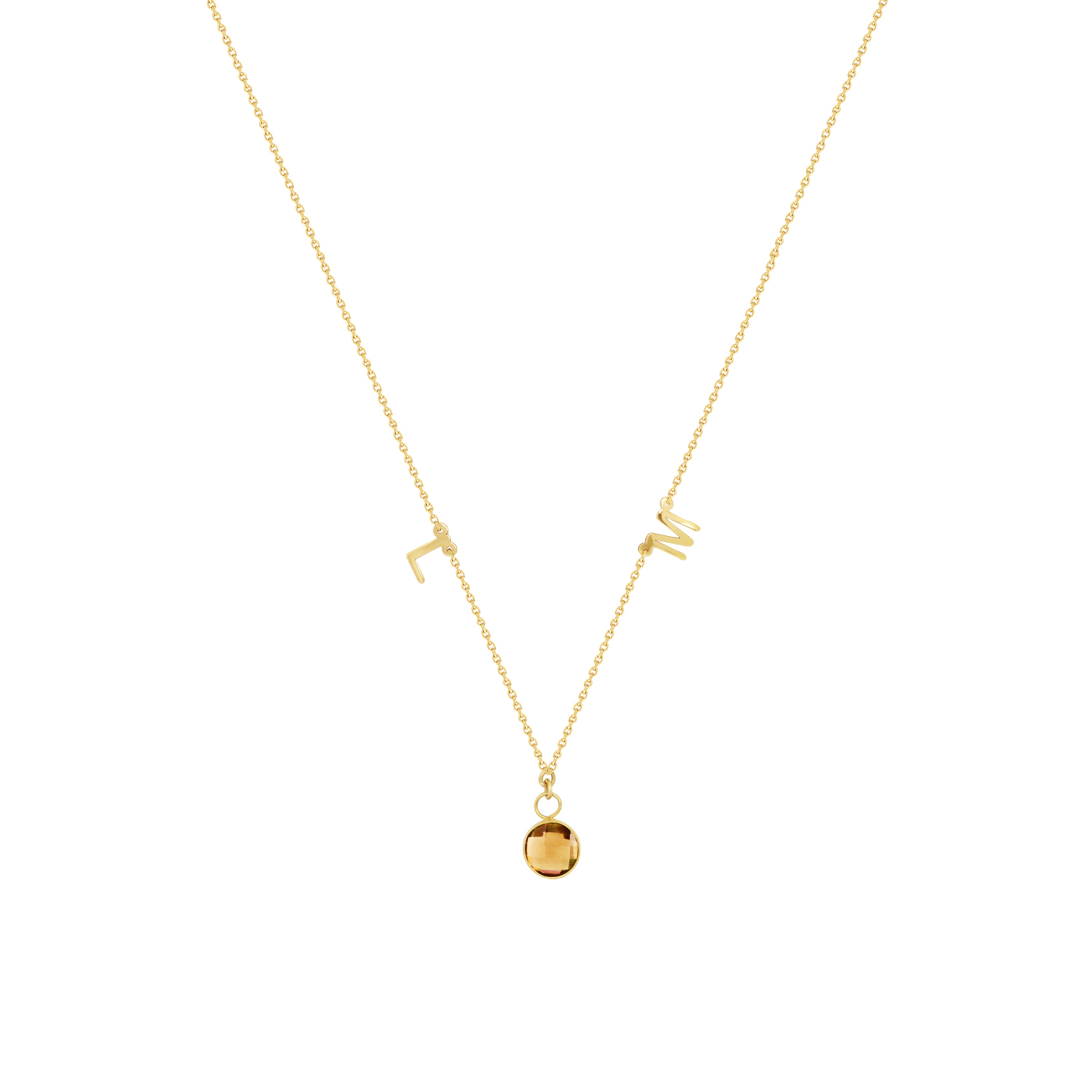 Amalfi Necklace with Birthstone Charm
