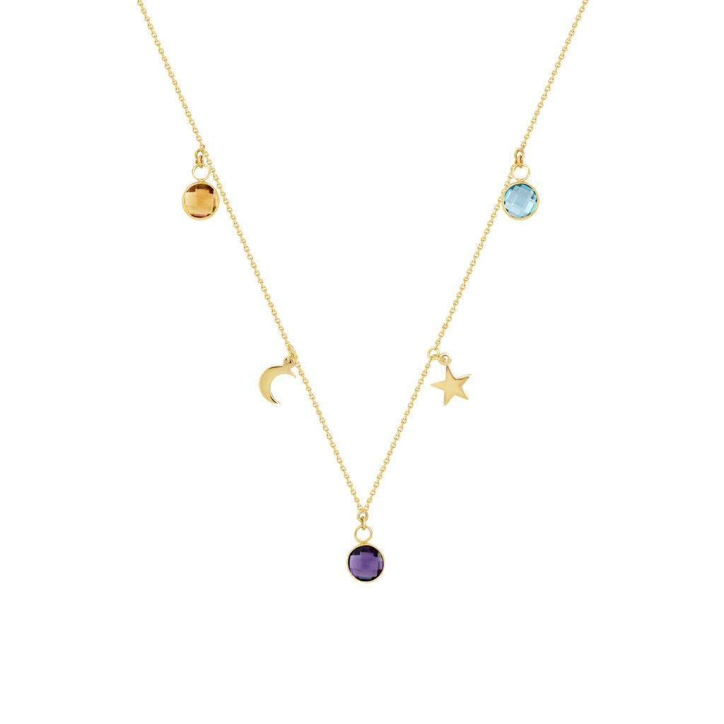 Assorted Gemstone Pendant Necklace Set - Harmony Charms | NOVICA