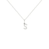 Diamond Classic Letter Necklace in 14K White Gold