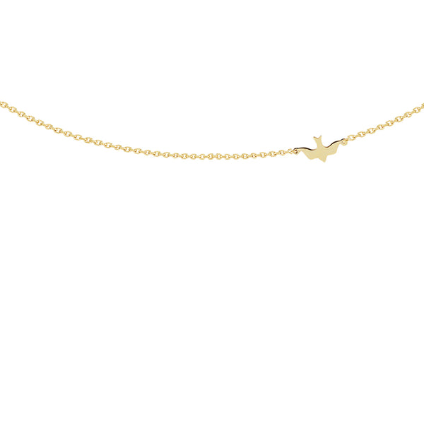 14K Italian Gold Sideway Design Necklace