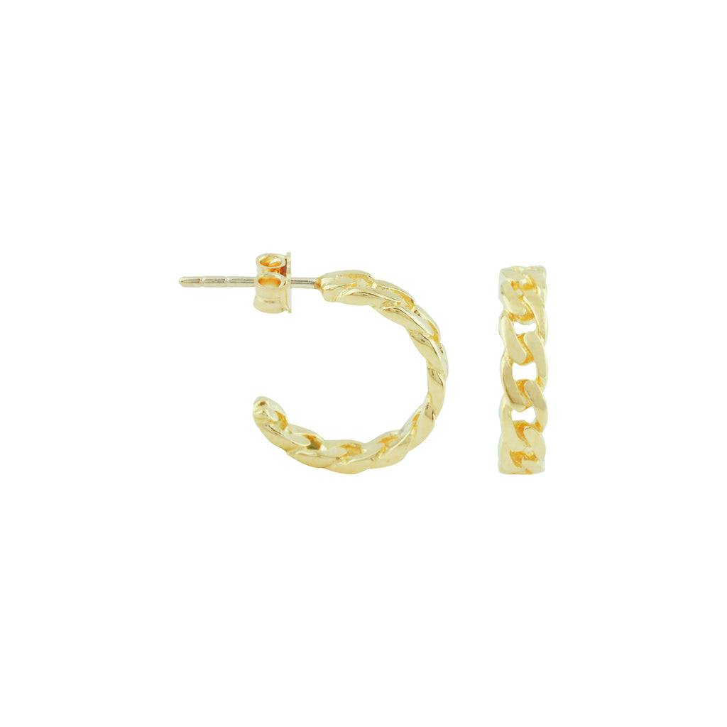 18K Italian Gold Barbada Stud Earrings