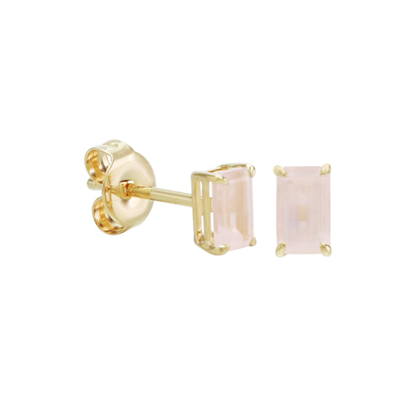 Can't Wait For It Rose Quartz Stud Earrings