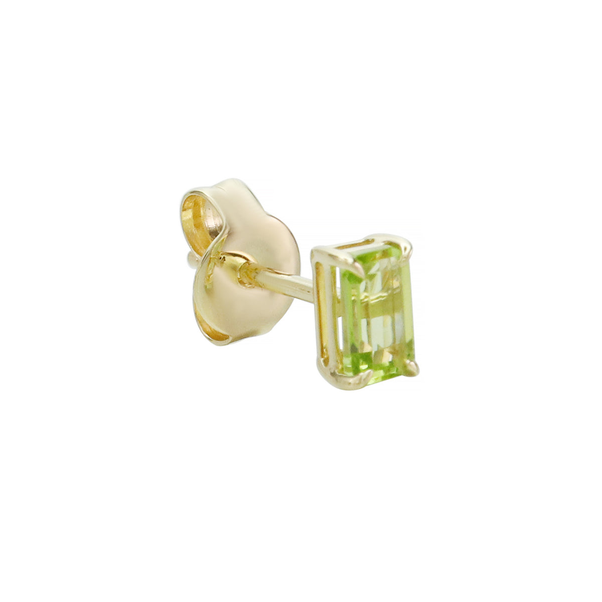 Emerald cut online peridot earrings