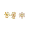 Babe, Just Be Yourself Rose Quartz Floral Stud Earrings