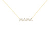 Mama Diamond Classic Name Necklace in 14K Yellow Gold