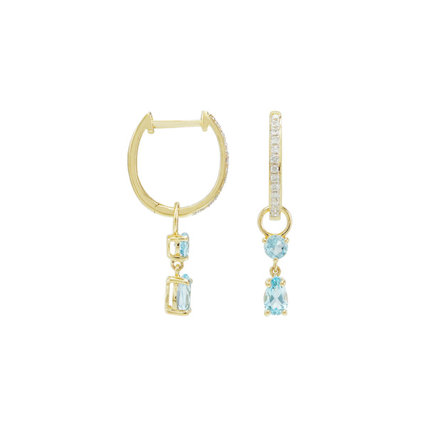 Darling, Stick to the Classics Blue Topaz Dangling Earrings