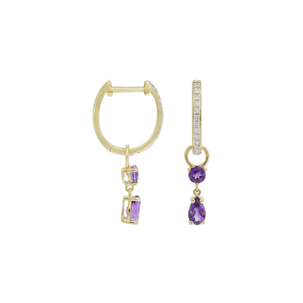 Darling, Stick to the Classics  Amethyst Dangling Earrings