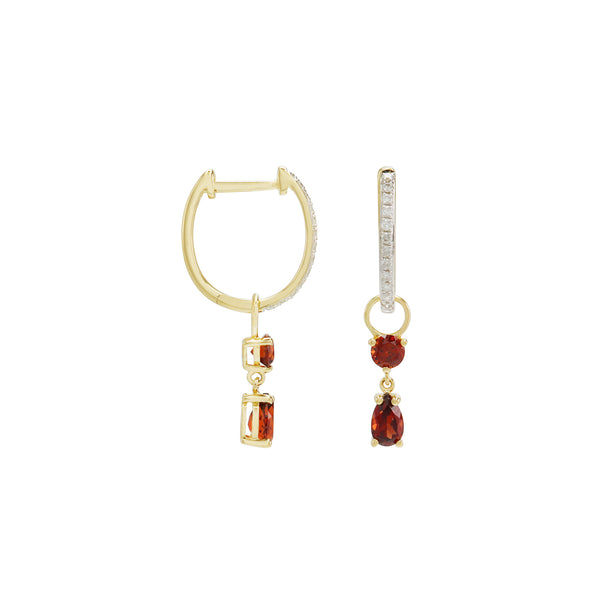 Darling, Stick to the Classics Garnet Dangling Earrings