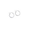 14K White Gold Hoop Earrings