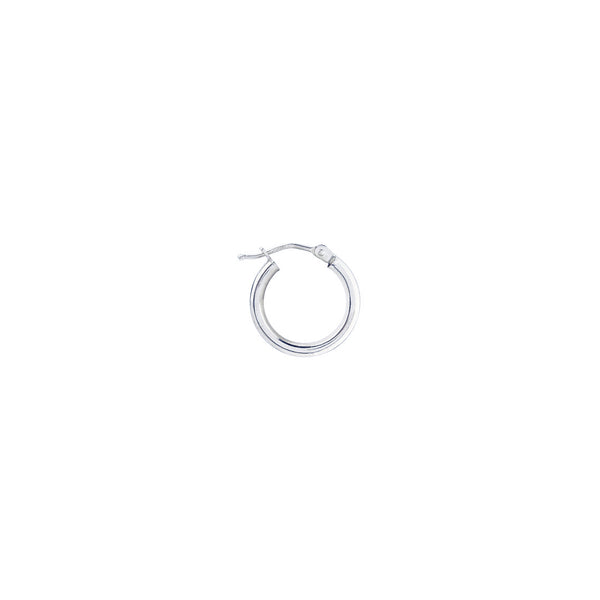 14K White Gold Hoop Earrings