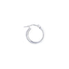 14K White Gold Hoop Earrings