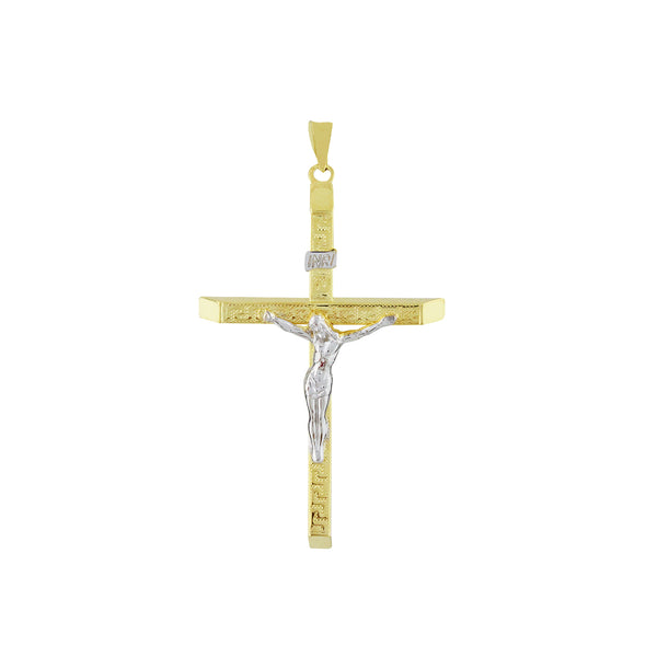 18K Saudi Gold Jesus on the Cross Pendant