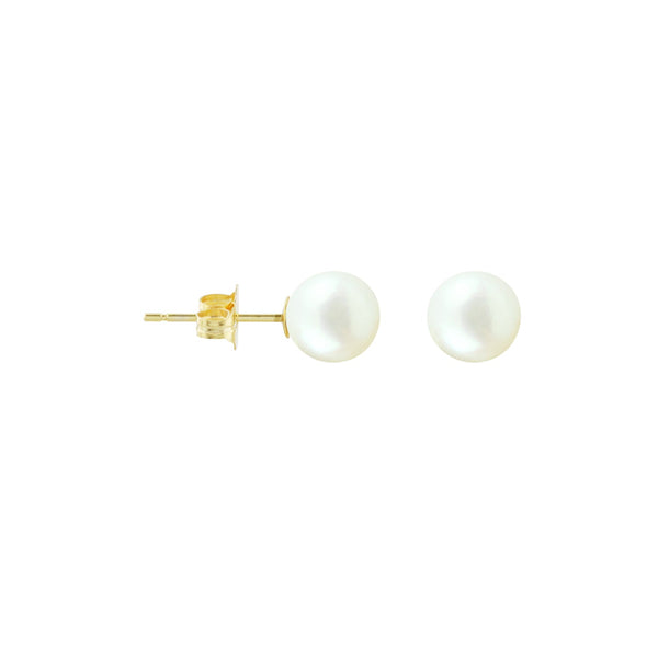 White Pearl Pops Stud Earrings