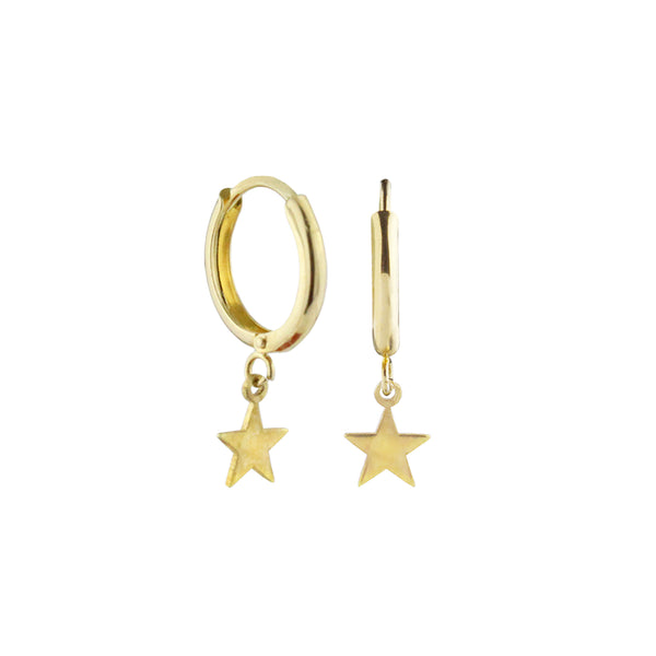 Wish Come True Star Hoop Earrings