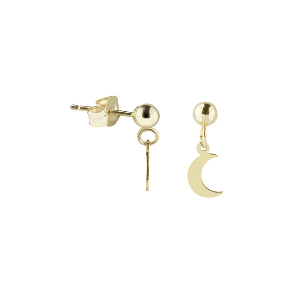 Wish Come True Crescent Moon Dangling Earrings