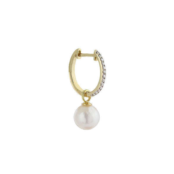 Golden Hour Pearl Hoop Earrings
