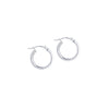 14K White Gold Hoop Earrings