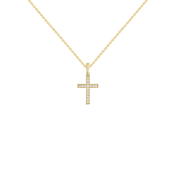 18K Saudi Gold Necklace with Cross Pendant