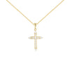 Cross Diamond Necklace in 14K Yellow Gold