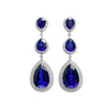 Azure Sapphire Drop Earrings