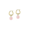 14K Italian Gold Gemstone Hoop Earrings
