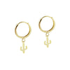 14K Italian Gold Flora Hoop Earrings