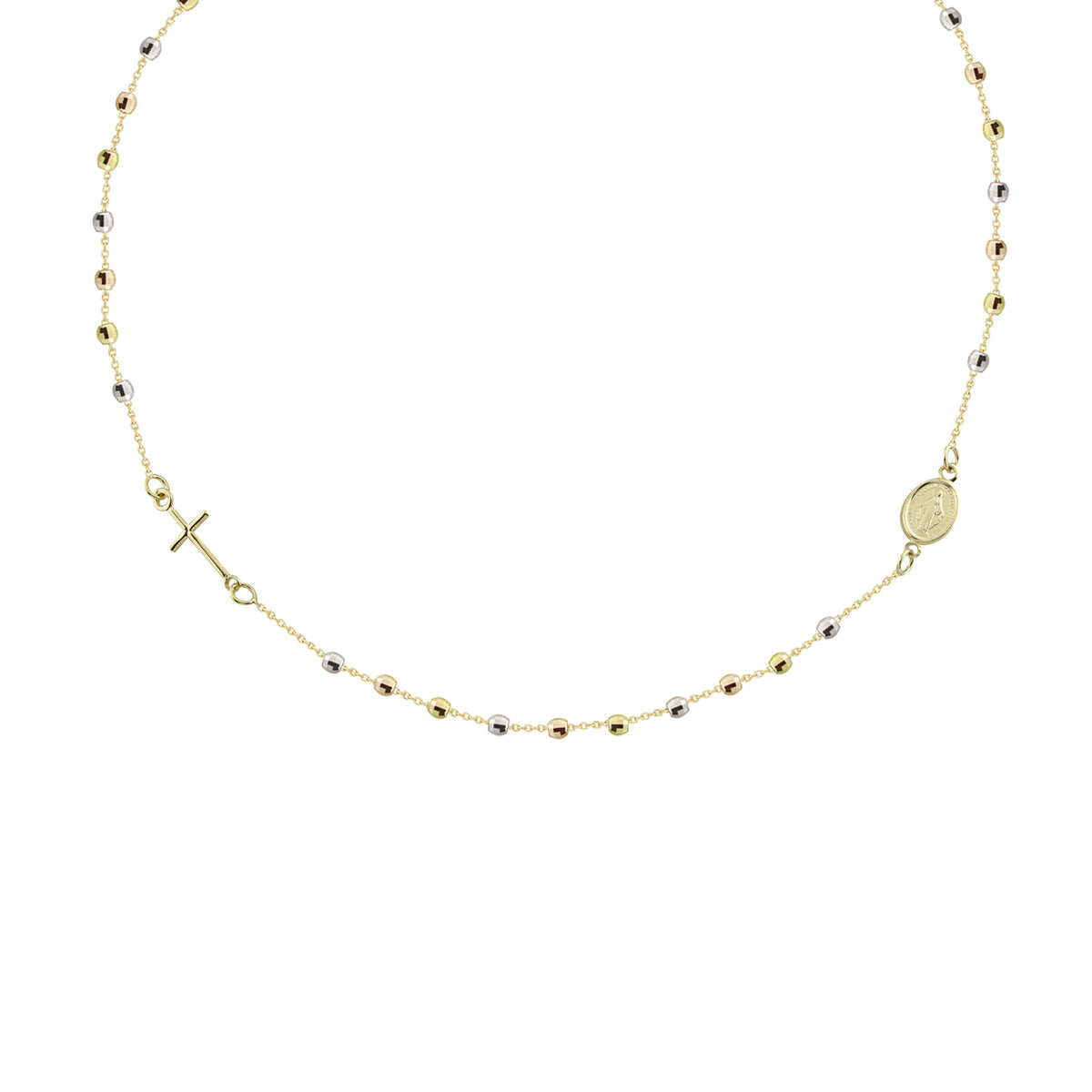 18k gold deals rosary necklace