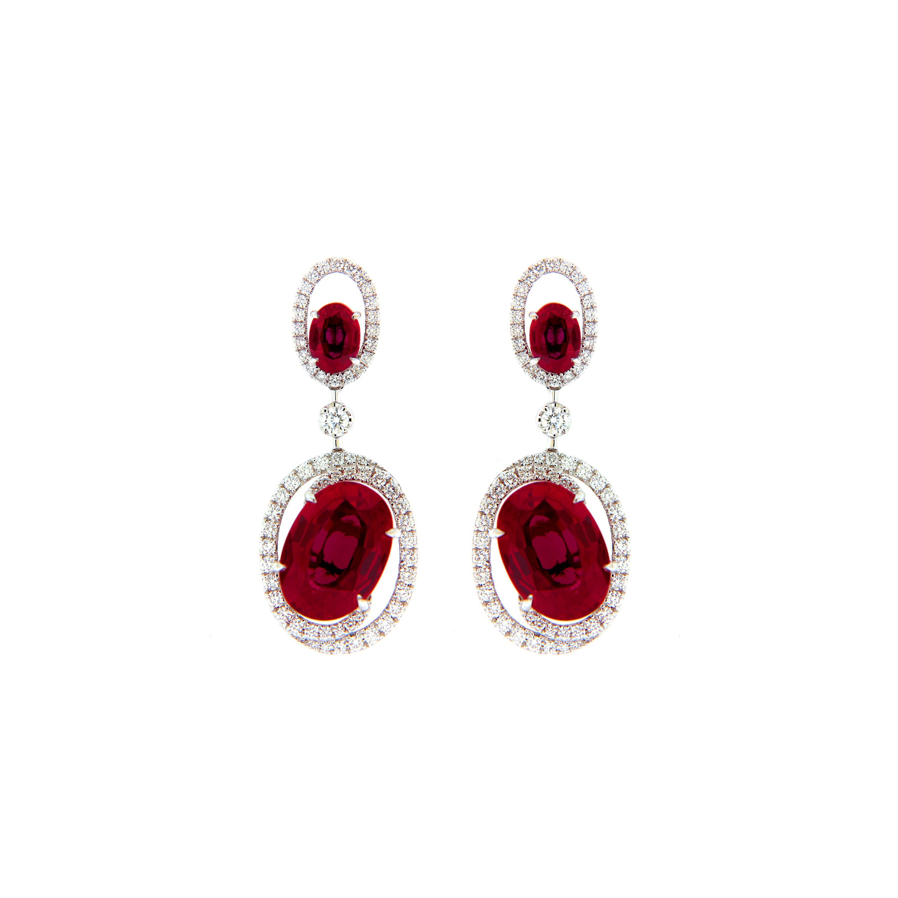 Resplendent Rubies Drop Earrings