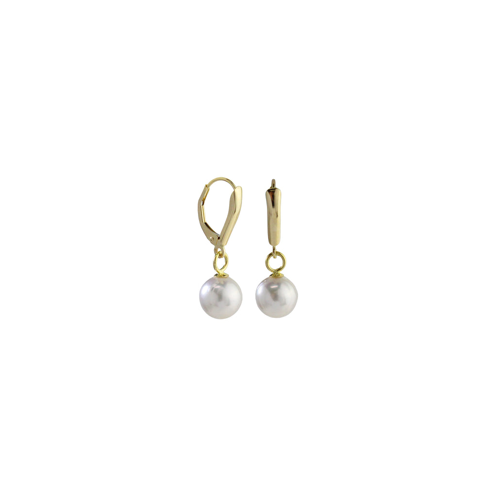 White South Sea Pearl Dangling Earrings
