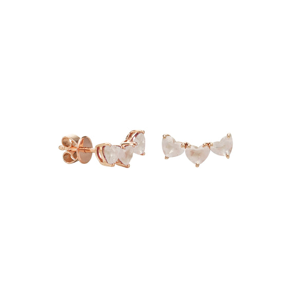 Take The Hint Rose Quartz Stud Earrings