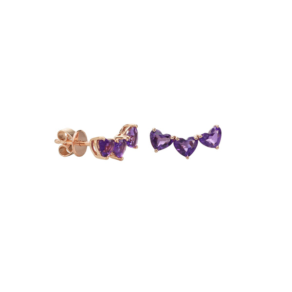 Take The Hint Amethyst Stud Earrings