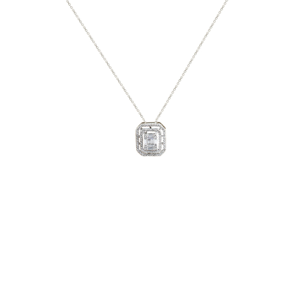 Emerald-Cut Diamond Necklace